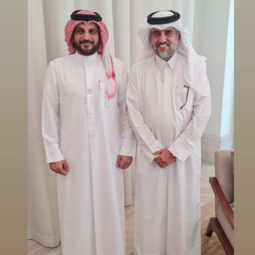 لقاء سعادة سفير مملكة البحرين السفير / محمد بن علي الغتم مع البروف درع الدوسري 