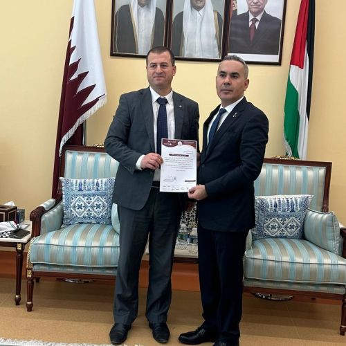 الدكتور عادل السرطاوي في زيارة لسعادة السفير الفلسطيني في الدولة